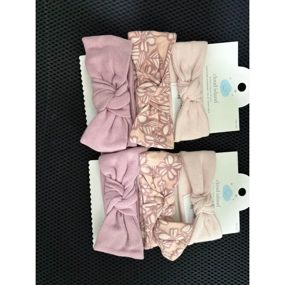 2 pack Cloud Island headbands Pinks NEW 6 headbands total